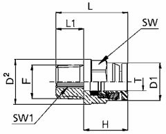 Brass Push Tube Fitting, 0.25 Inch Tube OD To 3/8 NPTF Male, Straight