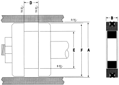 Style PSC Bronze Filled Piston Seal, 5.00 Inch Bore Diameter, 4.38 Inch Groove Diameter,  Inch Groove Width