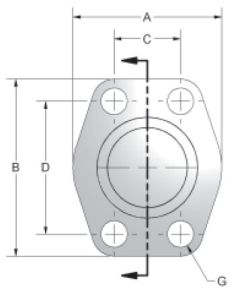 SAE 4-Bolt Flange Steel Adapter, 2.00 Inch Code 62 Flange Shipping Plate