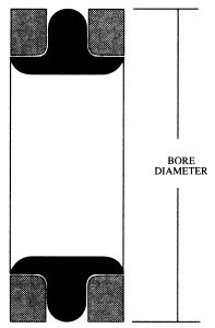 Piston T-Seal, 3.50 Inch Bore,  O-Ring Groove