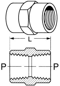 Brass Adapter, 3/8-18 Female NPT Coupling