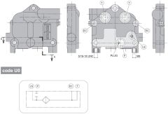 VDP08 Series End Plate (U1) for work modules with electro-proportional control