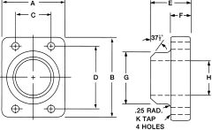 Steel SAE 4-Bolt Flange Adapter, 1.50 Inch Code 62 Flange, Flat Face Half To 1.50 Inch Pipe, Butt Weld