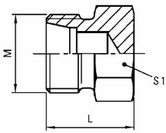 Steel Metric Flareless Fitting, 22.00 mm L Series Tube Plug, M 30x2.0