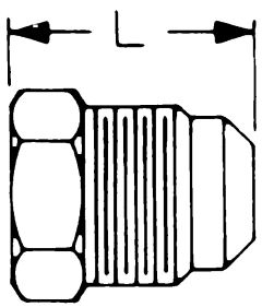 Brass Adapter,  Female SAE 45 deg Flare Plug