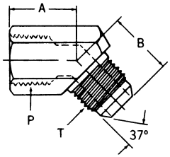 Steel Adapter, 1-11-1/2 Female NPT To 1-5/16-12 Male JIC 37 deg Flare, 45 deg Elbow