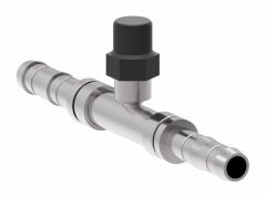 E-Z Clip Series Fitting, -08 Hose Splicer With Charge Port (R12)