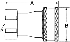 HK Series Industrial Interchange Series B Steel Hydraulic Quick Disconnects, Female Half, Female NPT