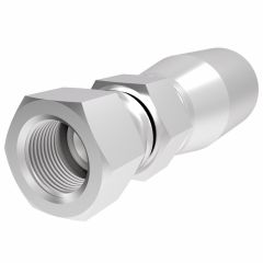 High Pressure Swage Fitting, 7/16-20 Female JIC 37 deg Flare Swivel, -04 Hose, Straight