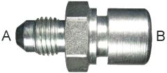Steel Brake System Adapters, Male JIC 37 deg Flare To Female Metric Flare, Straight