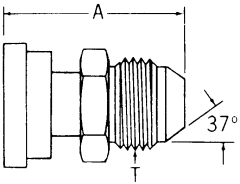Steel Adapters, Code 62 Split Flange To Male JIC 37 deg Flare, Straight (For pressures thru 6 Spiral Hose)