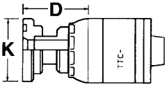 Global TTC 1 & 2 Wire Braid Steel Crimp Fittings, SAE Code 61 Split Flange, Straight