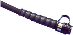 High Pressure Rubber Hydraulic Hose, 0.25 Inch ID, 10 Foot Length, 3/8 NPT & CH-604 Male Coupler Half Ends