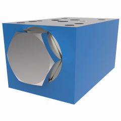 SystemStak Pilot-Operated Check Valve, NFPA-D03 Size, Single Pilot Check in A Piloted from B, 14.5 PSI Cracking Pressure, 3:1 Pilot Ratio