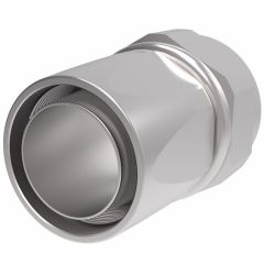 Steel Reusable 1 Wire Braid Reduced Bore Three-Piece Fitting, 1-7/8-12 Female JIC 37 deg Flare Swivel, -24 Hose, Straight