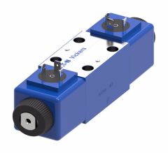 DG4V-3(S) Series Subplate/Manifold Mount NFPA Size D03 Solenoid Valve, 4-Way, 3-Position, Spring Centered, Closed Center, STD Performance, 110VAC50Hz 120VAC60Hz DIN 43650 Coil. 