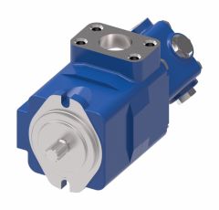 V2010 Series Double Vane Pump, 7/3 Ring Sizes, 7/8 Keyed Shaft, 2-Bolt SAE B Flange, Outlet Positions C/C, CCW Rotation