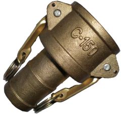 Brass Cam & Groove Coupler, Female Half, 1-1/2 Inch Hose Shank
