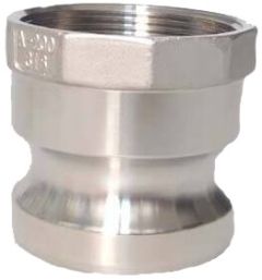 Stainless Steel Cam & Groove Adapter, Male Half, 1 Inch Female NPT
