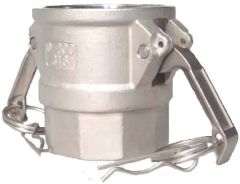 Stainless Steel Cam & Groove Coupler, Female Half, 3 Inch Female NPT