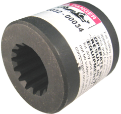 Precision Splined Hub, 13 Tooth SAE D, 8/16 DP,  30° PA, 1-3/4 O.D. Spline, 3.00 Inch OD, 2.25 Inch Long