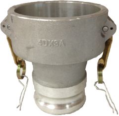 Aluminum Cam & Groove Adapter, Female Half, 4x3 Inch Reducer