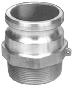 Stainless Steel Cam & Groove Adapter, Male Half, 2 Inch Male NPT