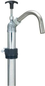BARREL PUMP, LIFT ACTION W/CURVED SPOUT With Fixed Steel Spout