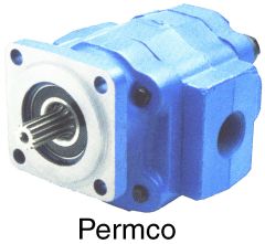 Hydraulic Gear Motor, 1.00 cu in/rev, SAE A 2-Bolt Mounting Flange, 3/4 Straight Keyed Shaft, 3/4 NPT Rear Ports, Bi-Rot