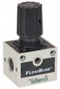 FlexiBlok Series Air Line Regulator, 1 Inch Ports, 0-125 psi PSI Spring Range, 300 SCFM Flow Rating
