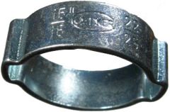 2-Ear Pinch Clamp, Zinc Plated Steel, 0.866 - 0.984 Inch Clamping Range, 0.394 Inch Width