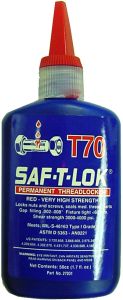 T70 Permanent Thread Lock, 50cc (1.7 fl.oz.) Squeeze Bottle