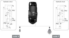 VDP08 Series Inlet module closed center (VDP08V*) configured for variable displacement pump