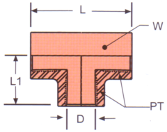 Stainless Steel Adapter, 3/8-18 Female NPT Tee