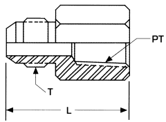 Stainless Steel Adapter, 1/4-18 Female NPT To 7/16-20 Male JIC 37 deg Flare, Straight