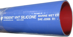 Blue Very Hi Temperature Silicone Rubber Wet Exhaust Hose, 1.50 Inch ID, Up To 80.00 PSI