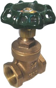 Brass Gate Valve, 3/4 Inch Ports