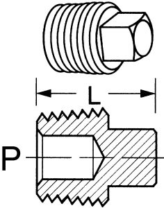 Brass Adapter, 3/8-18 Male NPT Square Head Plug