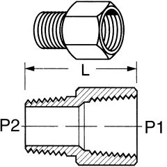 Brass Adapter, 3/8-18 Female NPT To 1/4-18 Male NPT, Straight