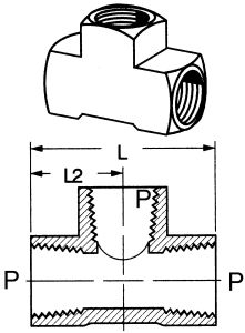 Brass Adapter, 3/8-18 Female NPT Tee