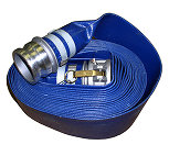 Shop PVC Blue Lay Flat Hose Assemblies