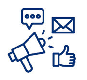 Icon representing marketing and branding support at Hydraulic Supply Company